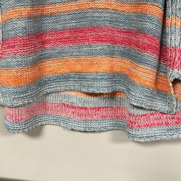 Beautiful Multi-Color Stripe Loose Knit Sweater , L - Picture 5 of 8
